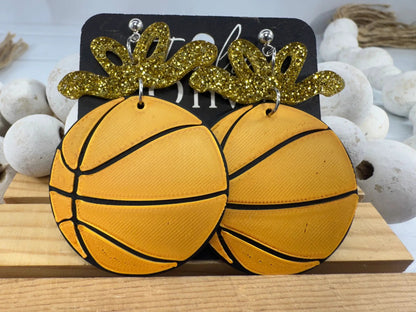 Trulyolive Custom Color Basketball Team Earrings - Earrings Dangle Earrings