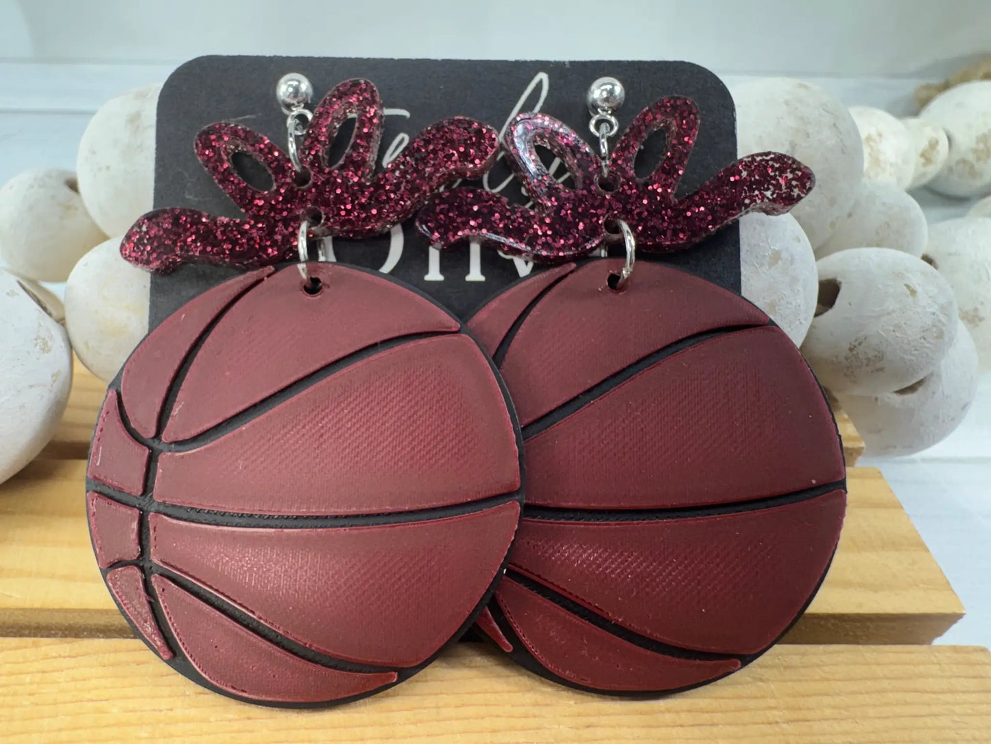 Trulyolive Custom Color Basketball Team Earrings - Earrings Dangle Earrings