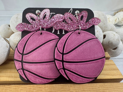 Trulyolive Custom Color Basketball Team Earrings - Earrings Dangle Earrings