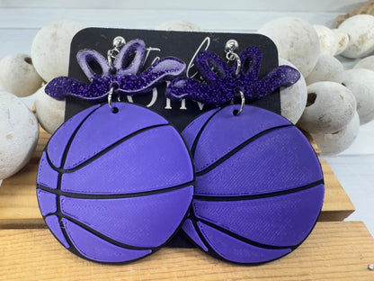 Trulyolive Custom Color Basketball Team Earrings - Earrings Dangle Earrings
