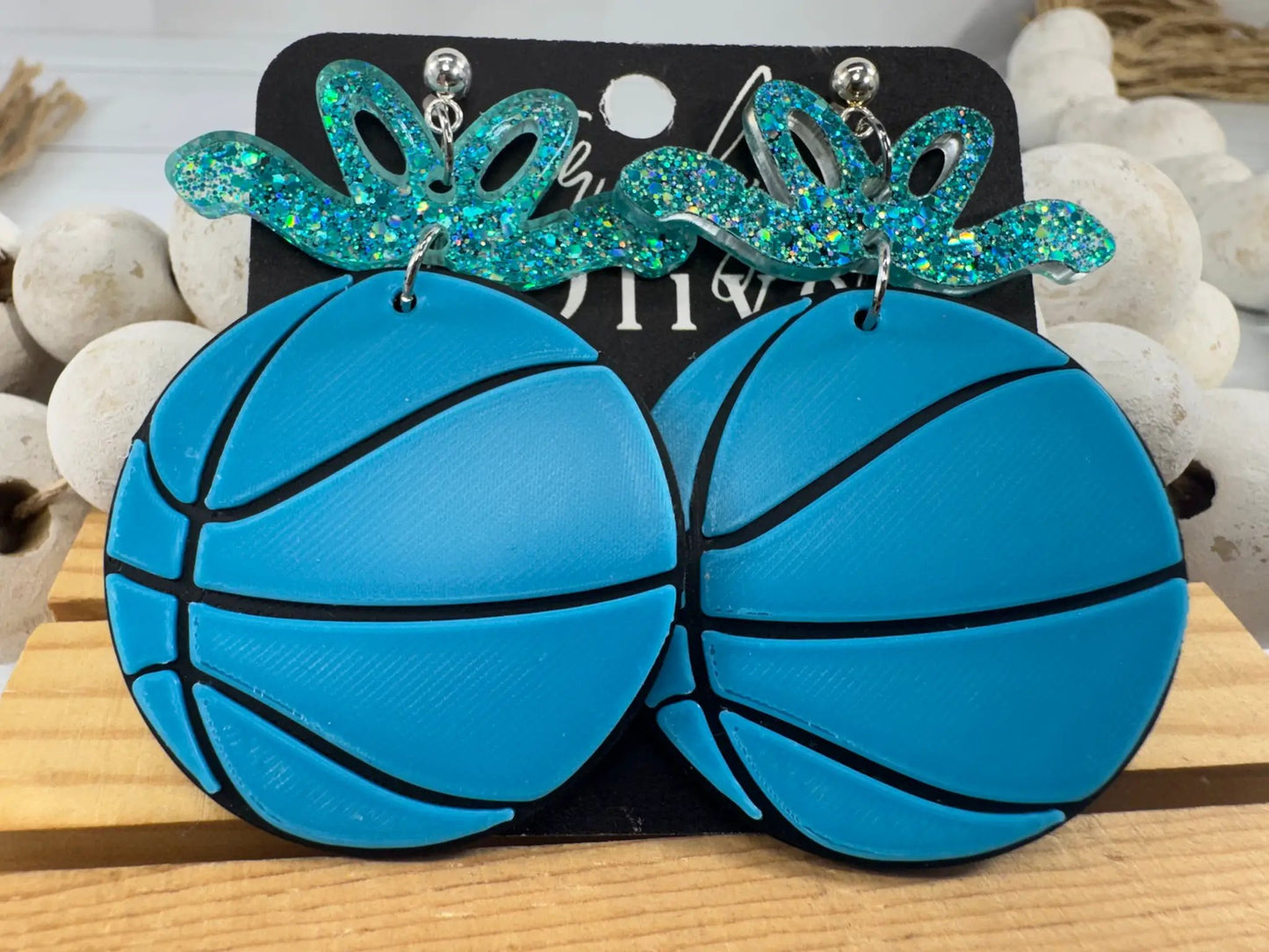 Trulyolive Custom Color Basketball Team Earrings - Earrings Dangle Earrings