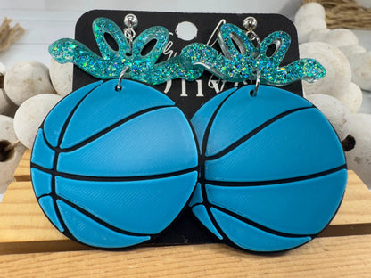 Trulyolive Custom Color Basketball Team Earrings - Earrings Dangle Earrings