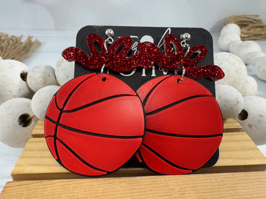 Trulyolive Custom Color Basketball Team Earrings - Earrings Dangle Earrings