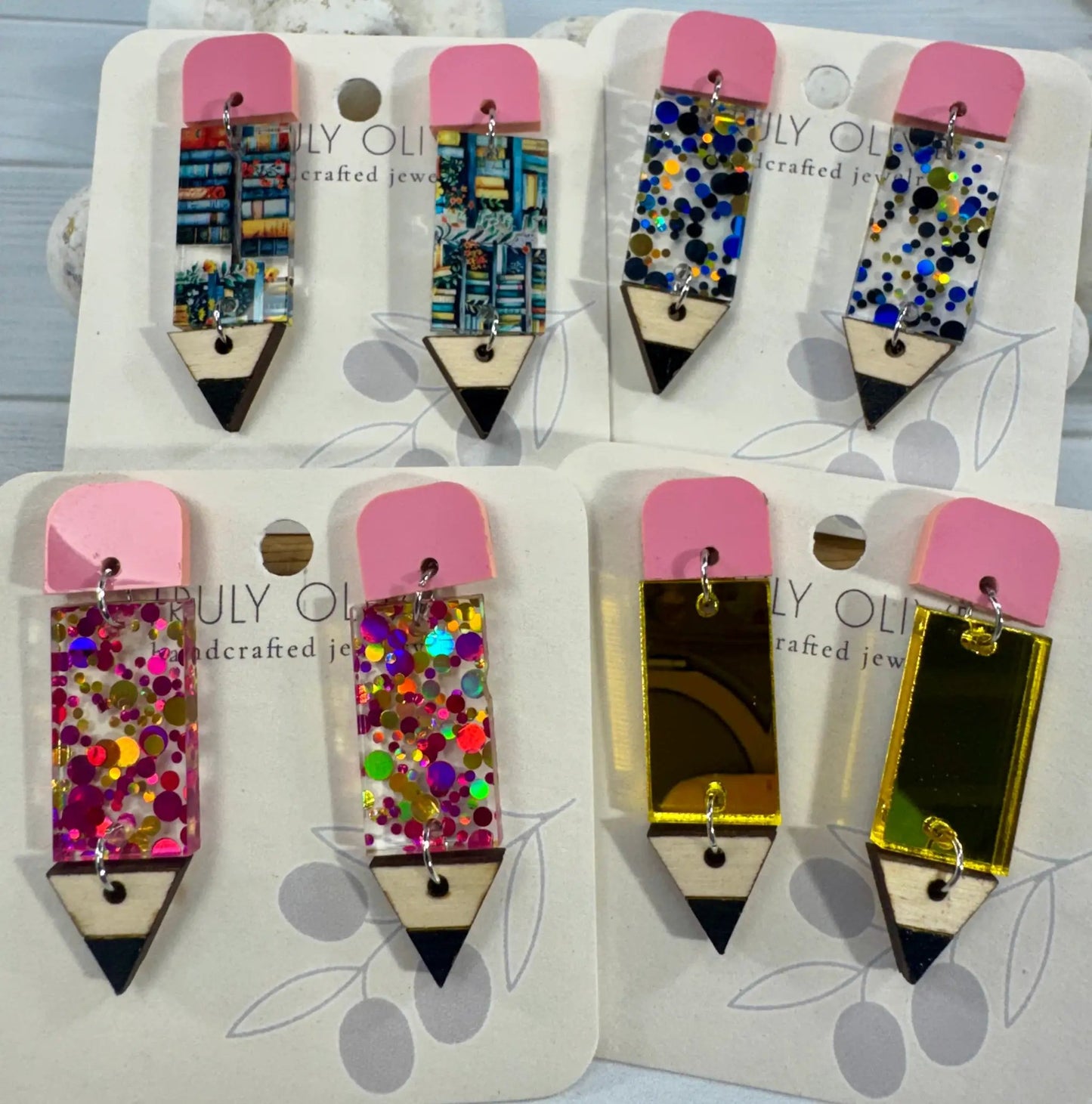 Trulyolive Back To School Pencil Earrings - Earrings