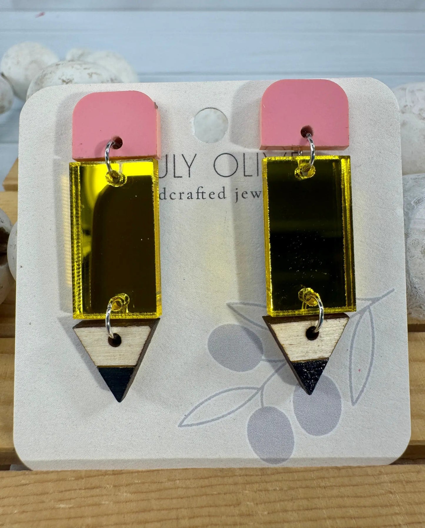 Trulyolive Back To School Pencil Earrings - Earrings