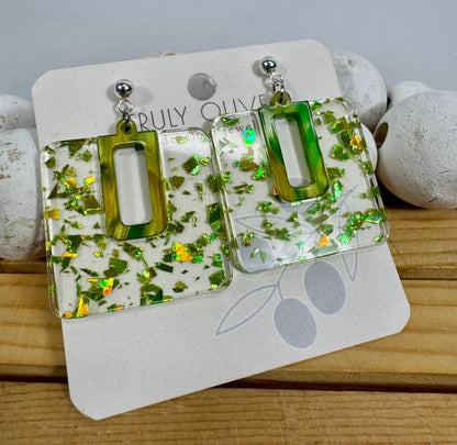 Trulyolive Spring Sparkle Flake Acrylic Earrings - Earrings
