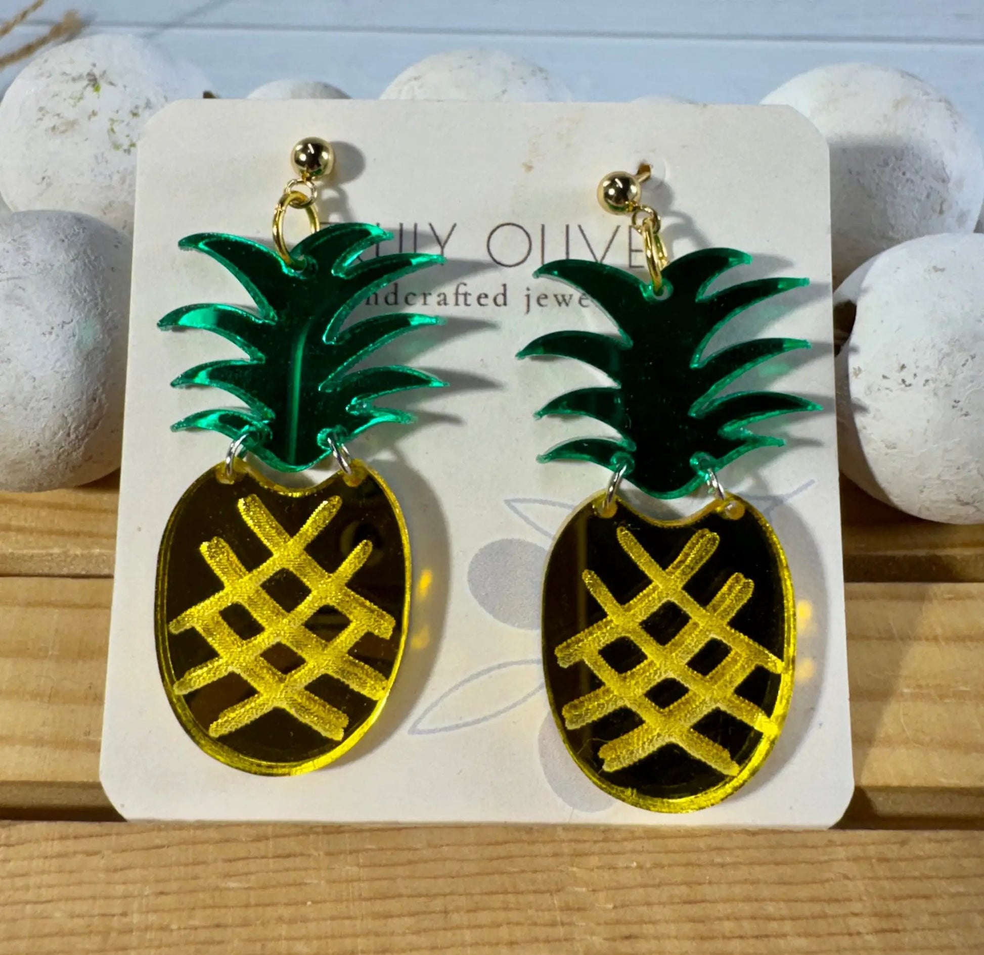 Trulyolive Pineapple Earrings - Earrings