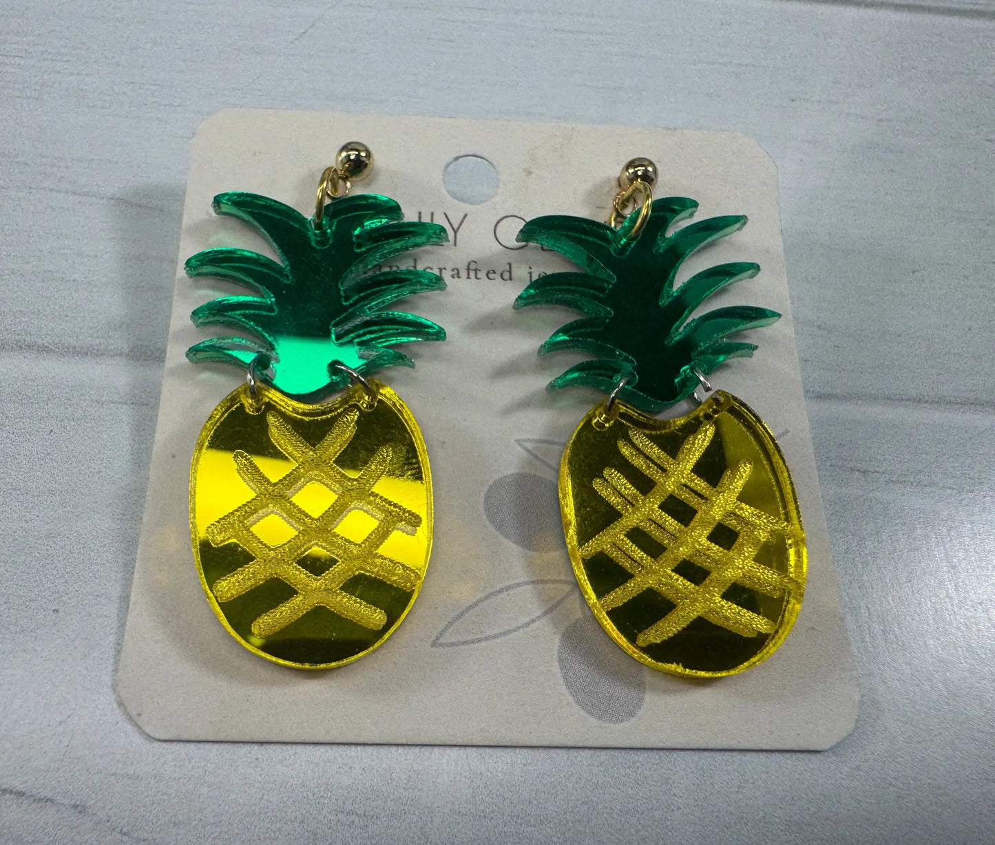 Trulyolive Pineapple Earrings - Earrings
