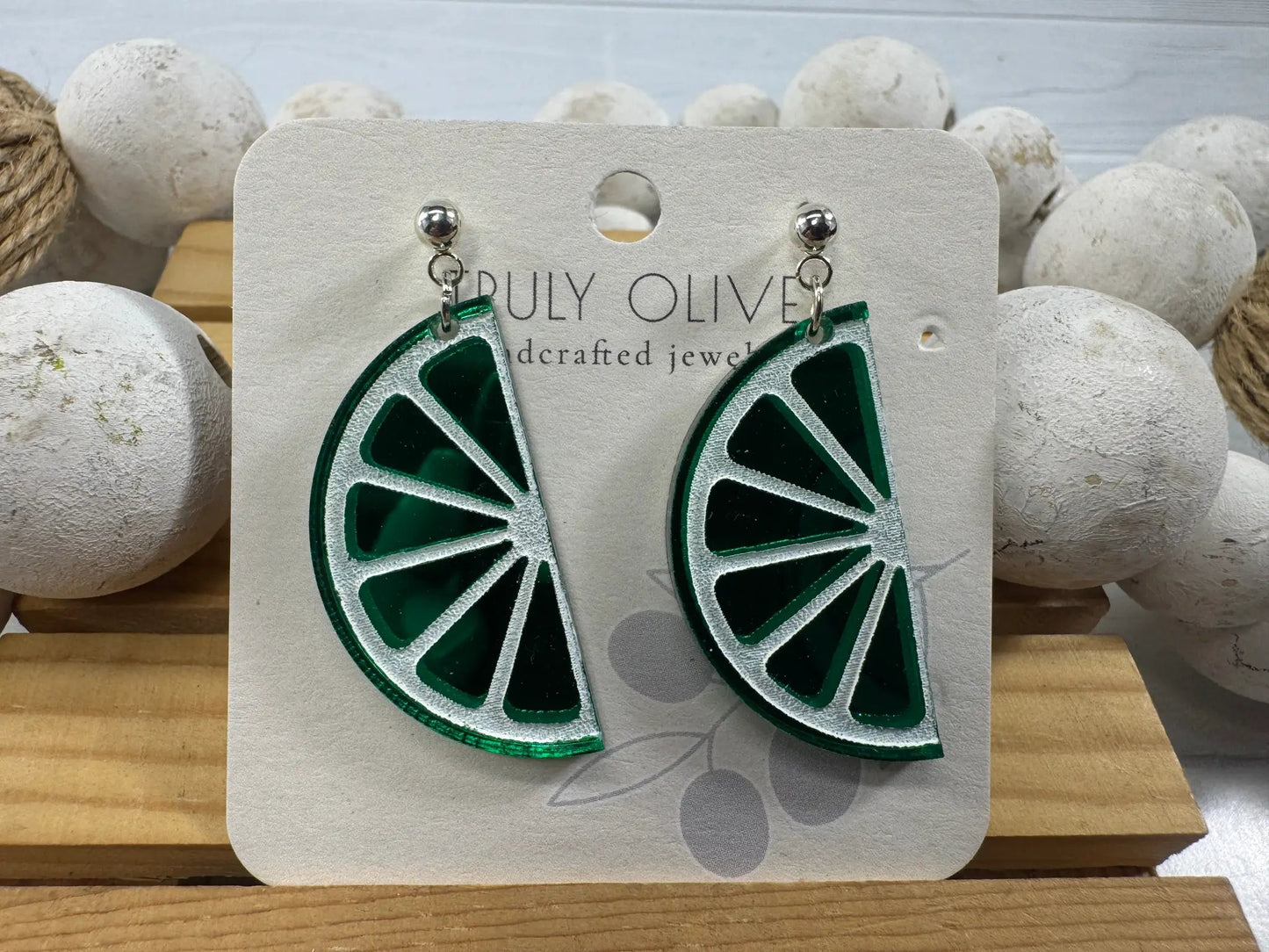 Trulyolive Half Slice Citrus Earrings - Lemon Lime and Orange - Earrings
