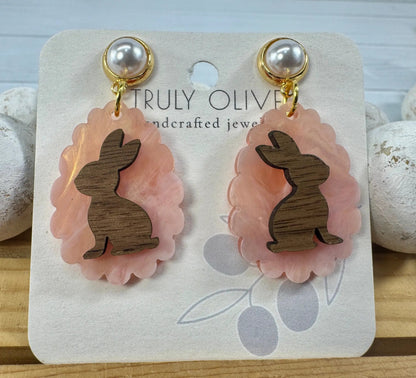 Trulyolive Cutest Easter Bunny Earrings - Earrings