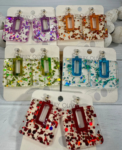 Trulyolive Spring Sparkle Flake Acrylic Earrings - Earrings