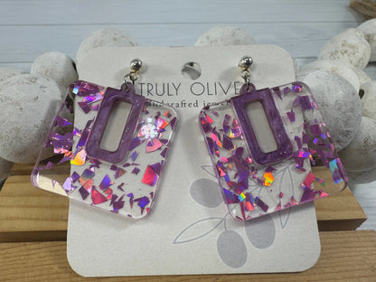 Trulyolive Spring Sparkle Flake Acrylic Earrings - Earrings