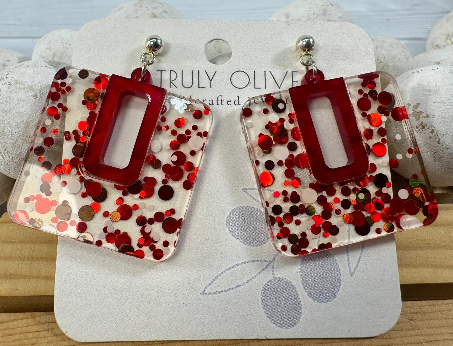 Trulyolive Spring Sparkle Flake Acrylic Earrings - Earrings