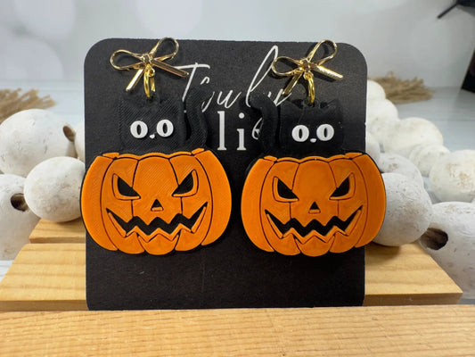 Trulyolive Cute Ghost, Pumpkin & Bat Halloween Earrings | Handmade Spooky Season Statement Earrings - Earrings