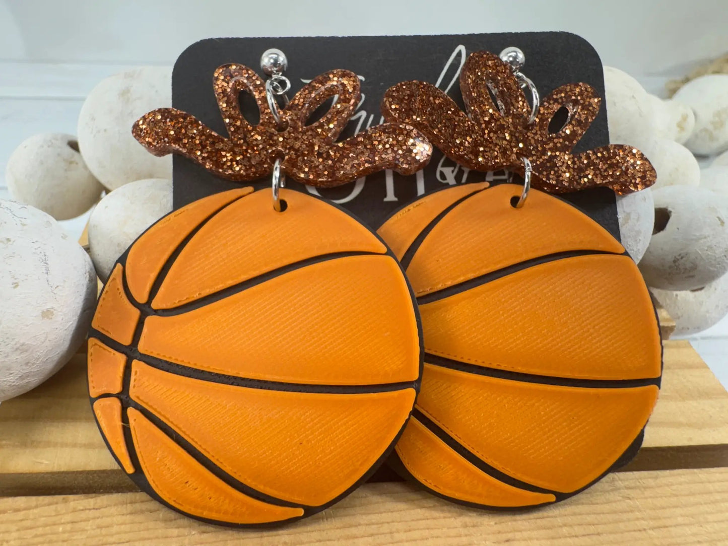 Trulyolive Custom Color Basketball Team Earrings - Earrings Dangle Earrings