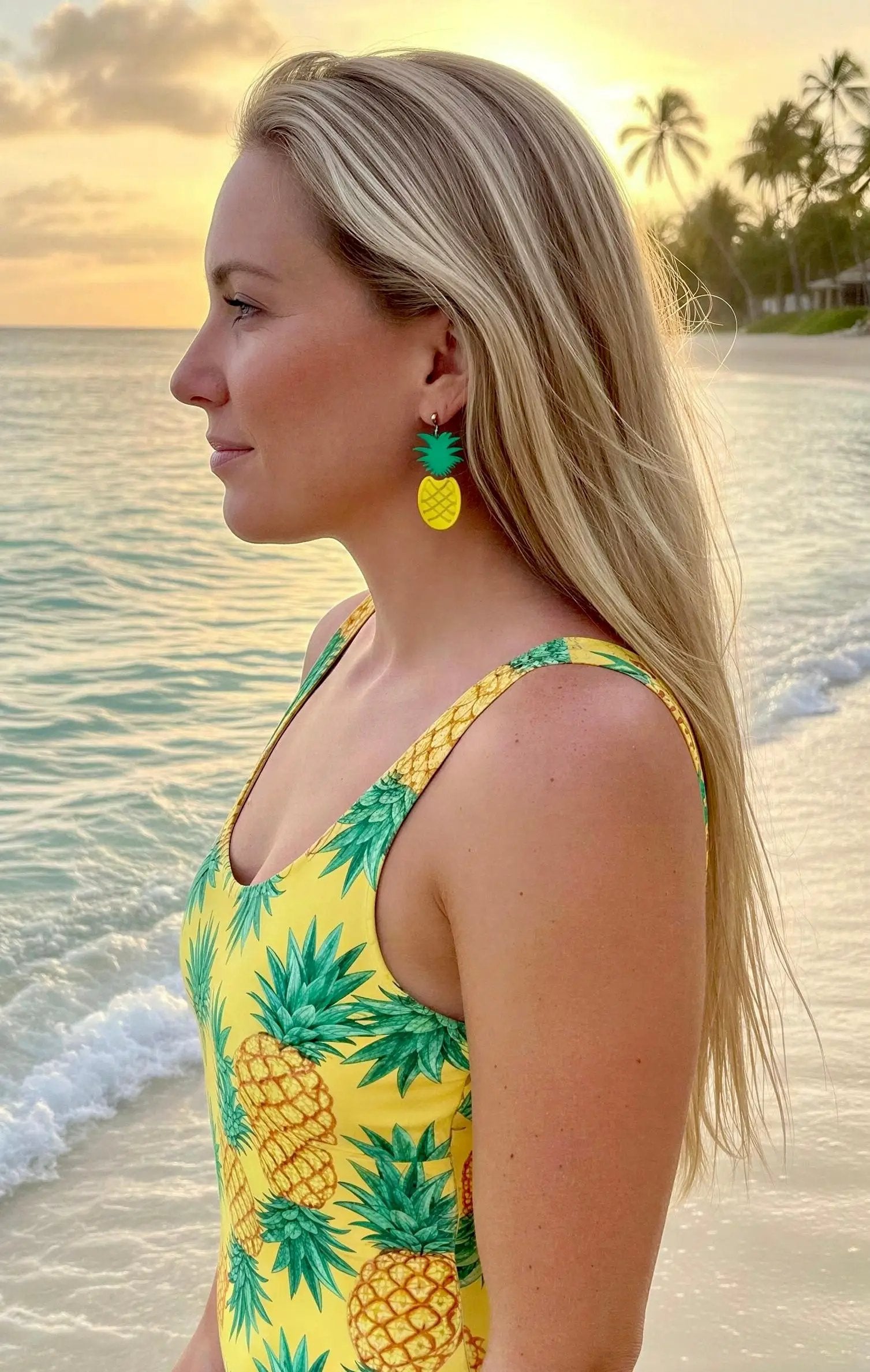Trulyolive Pineapple Earrings - Earrings