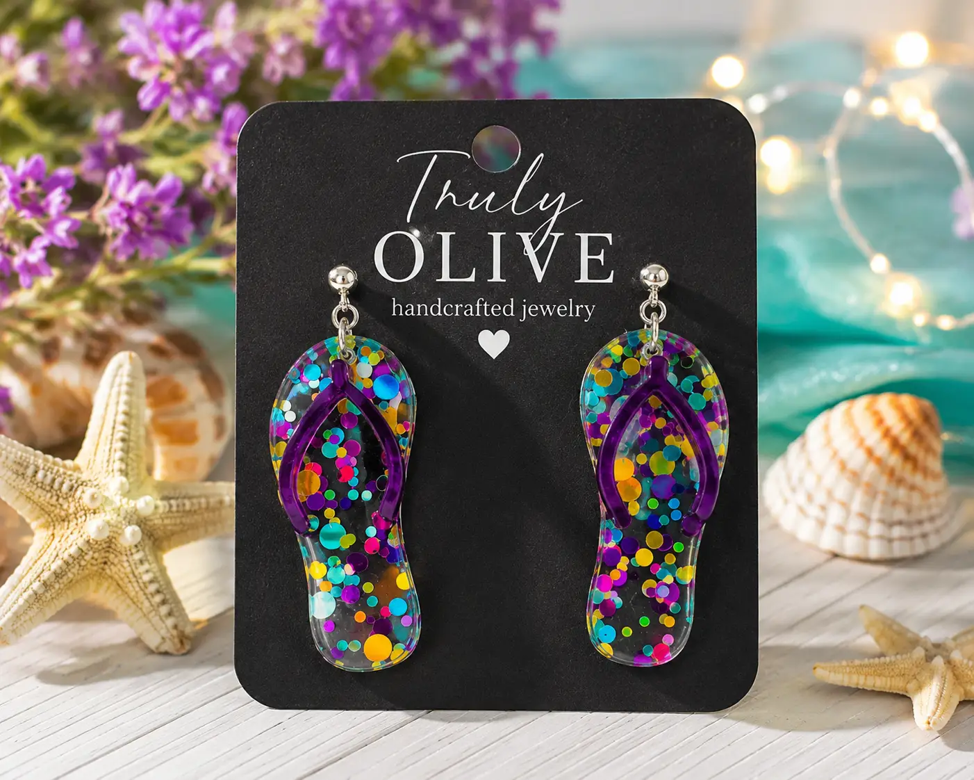 Trulyolive Summer Flip Flop Earrings - Earrings Dangle Earrings