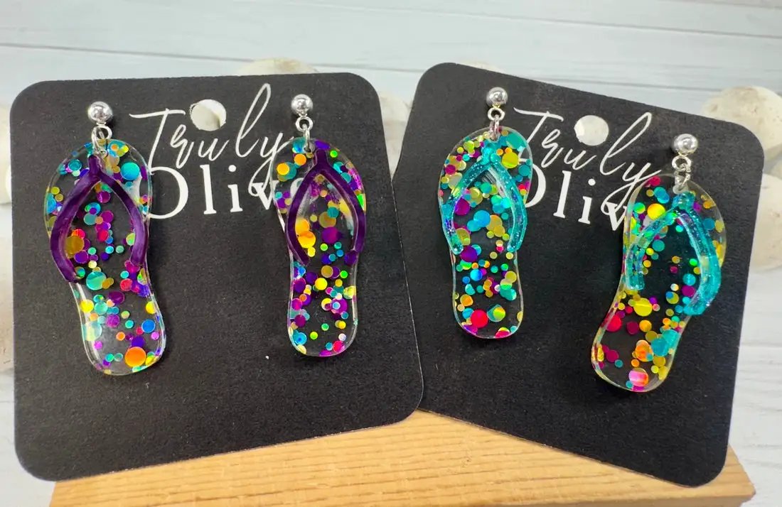 Trulyolive Summer Flip Flop Earrings - Earrings Dangle Earrings