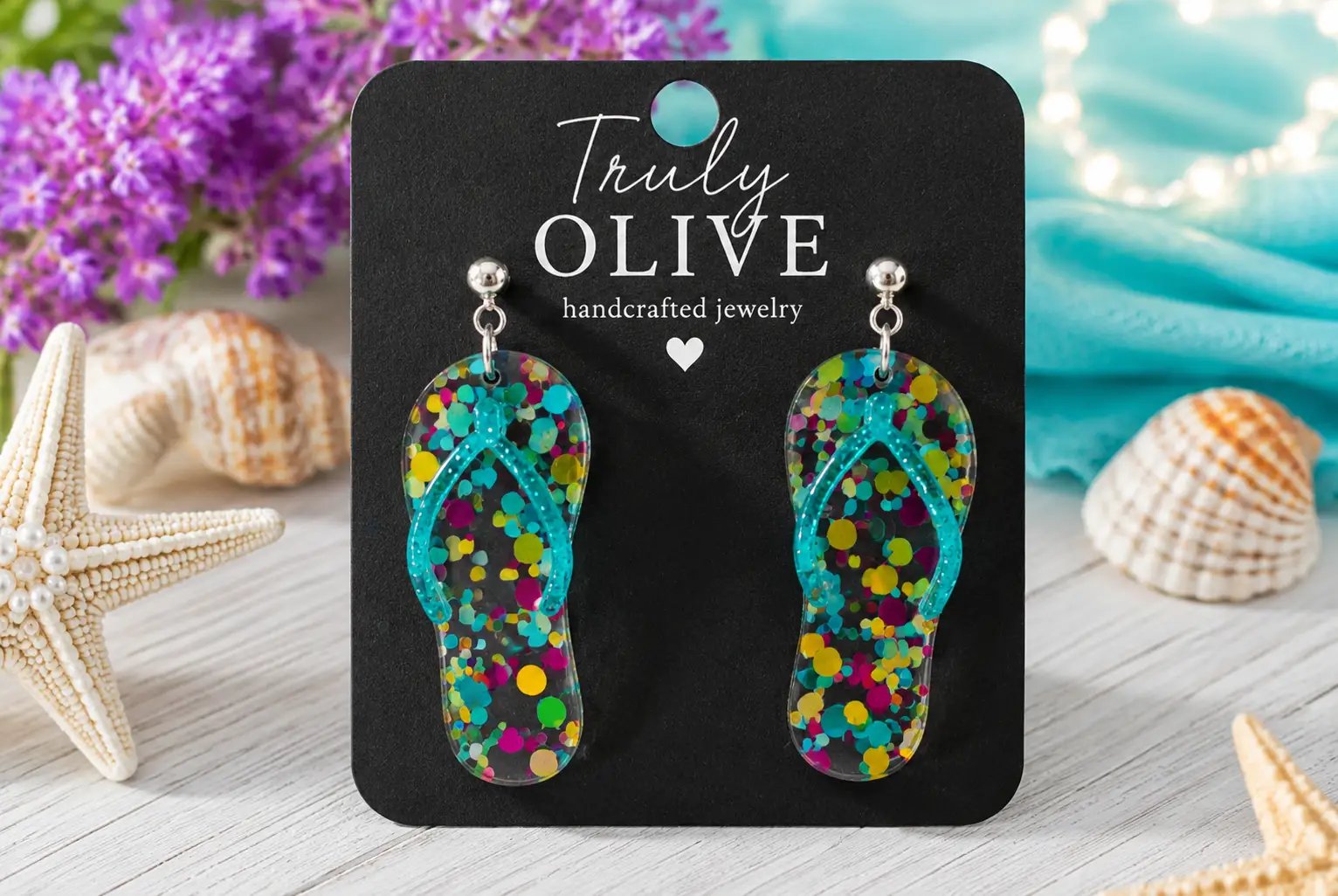 Trulyolive Summer Flip Flop Earrings - Earrings Dangle Earrings