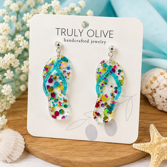 Trulyolive Summer Flip Flop Earrings - Earrings Dangle Earrings