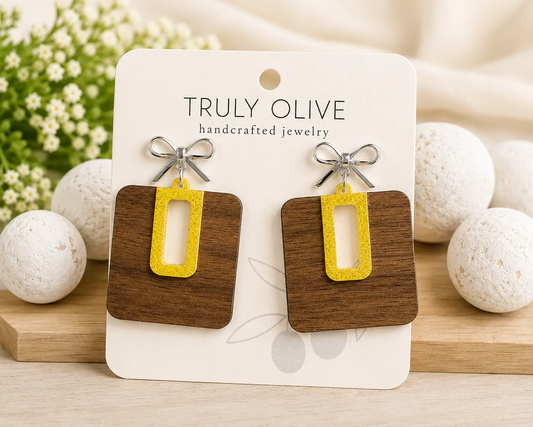 Trulyolive Yellow Bumble Bee Dangle Drop Earrings - Earrings Dangle Earrings
