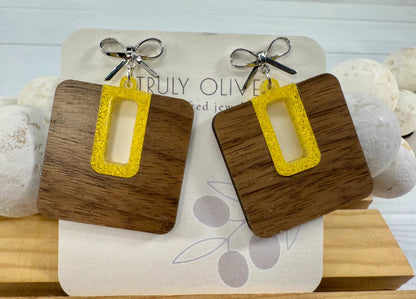 Trulyolive Yellow Bumble Bee Dangle Drop Earrings - Earrings Dangle Earrings