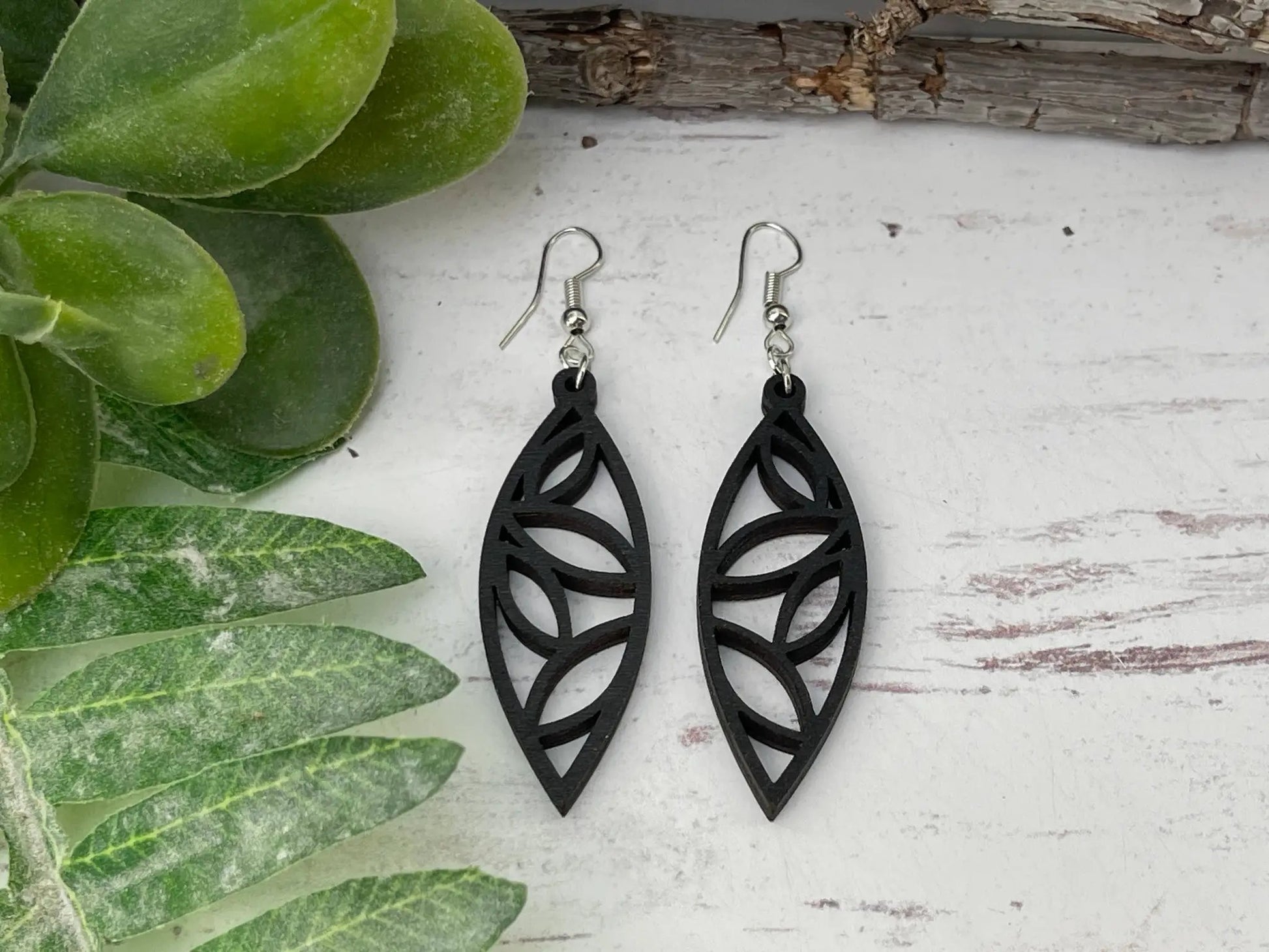 Truly Olive The Perfect Boho Mandala Wooden Earrings - Earrings Dangle Earrings