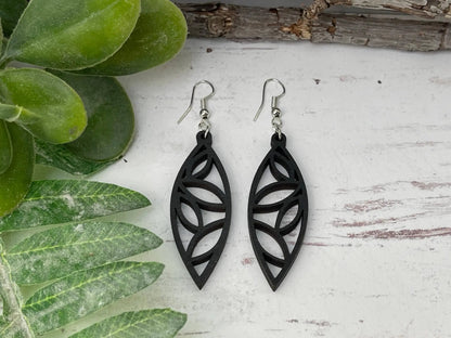 Truly Olive The Perfect Boho Mandala Wooden Earrings - Earrings Dangle Earrings