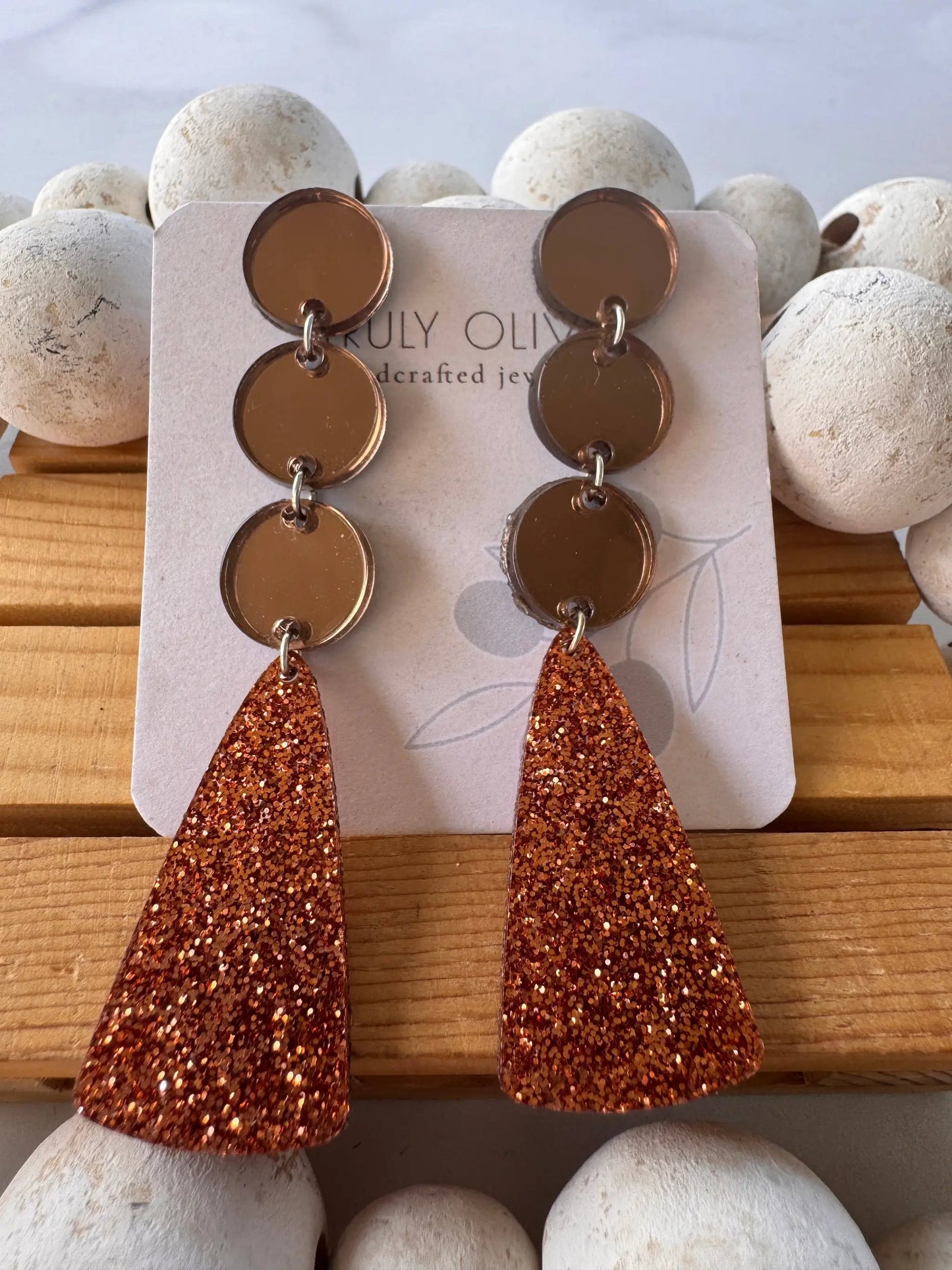 Truly Olive Cozy Fall Dangle Earrings - Earrings Dangle Earrings