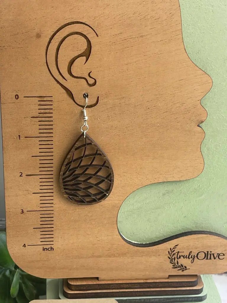 Truly Olive Wood Dangle Earrings - Earrings Dangle Earrings