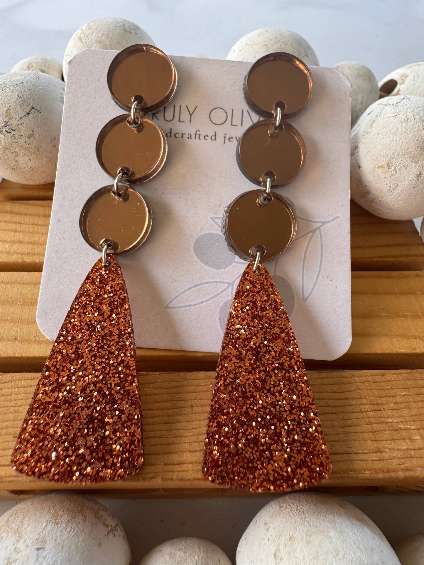 Truly Olive Cozy Fall Dangle Earrings - Earrings Dangle Earrings