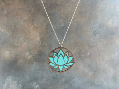 Truly Olive Exquisite Lotus Flower Necklace and Earrings Set - Jewelry Sets Jewelry Set