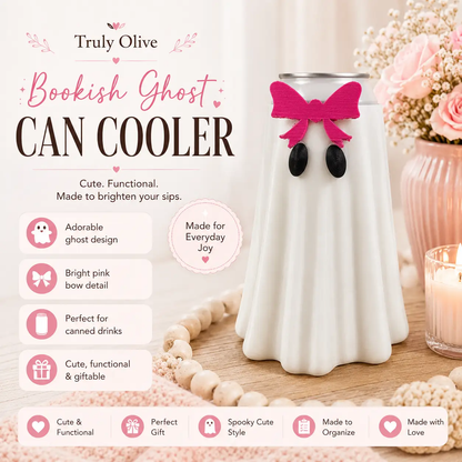 Truly Olive 7 Piece Spooky Cute Bookish Ghost Desk Organizer Bundle - Desktop Organizers Desk Organizers