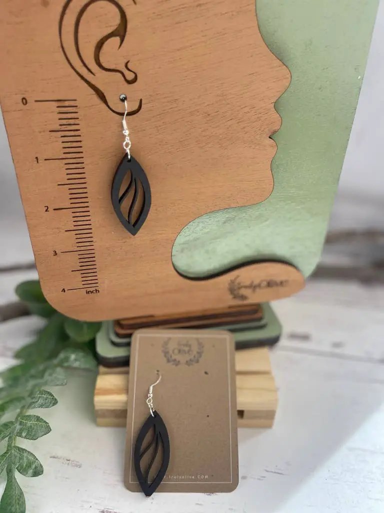 Truly Olive Delicately Crafted Wooden Earrings - Earrings Dangle Earrings