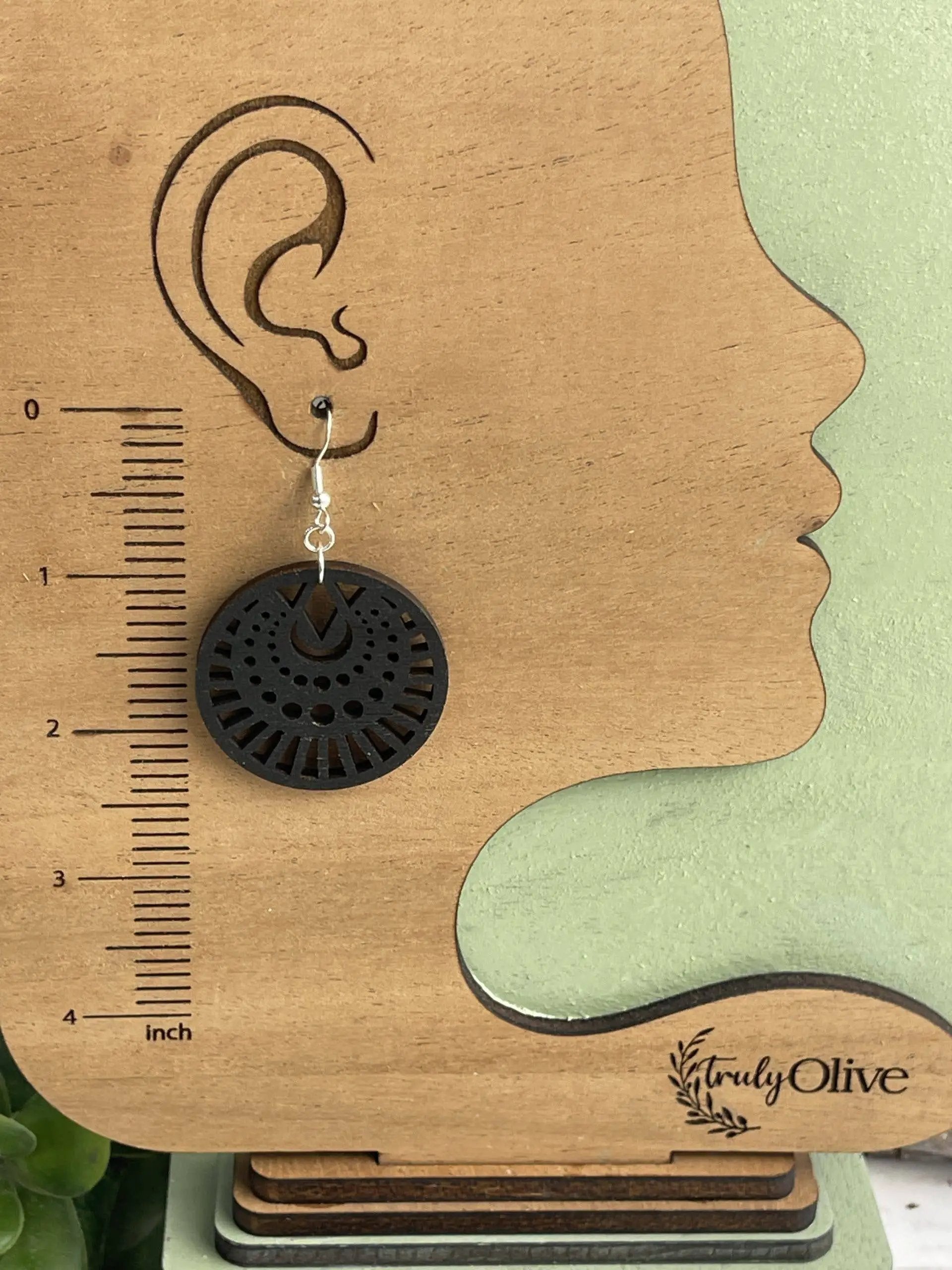 Truly Olive Lightweight Dangle Earrings in Geometric Shapes - Earrings Dangle Earrings