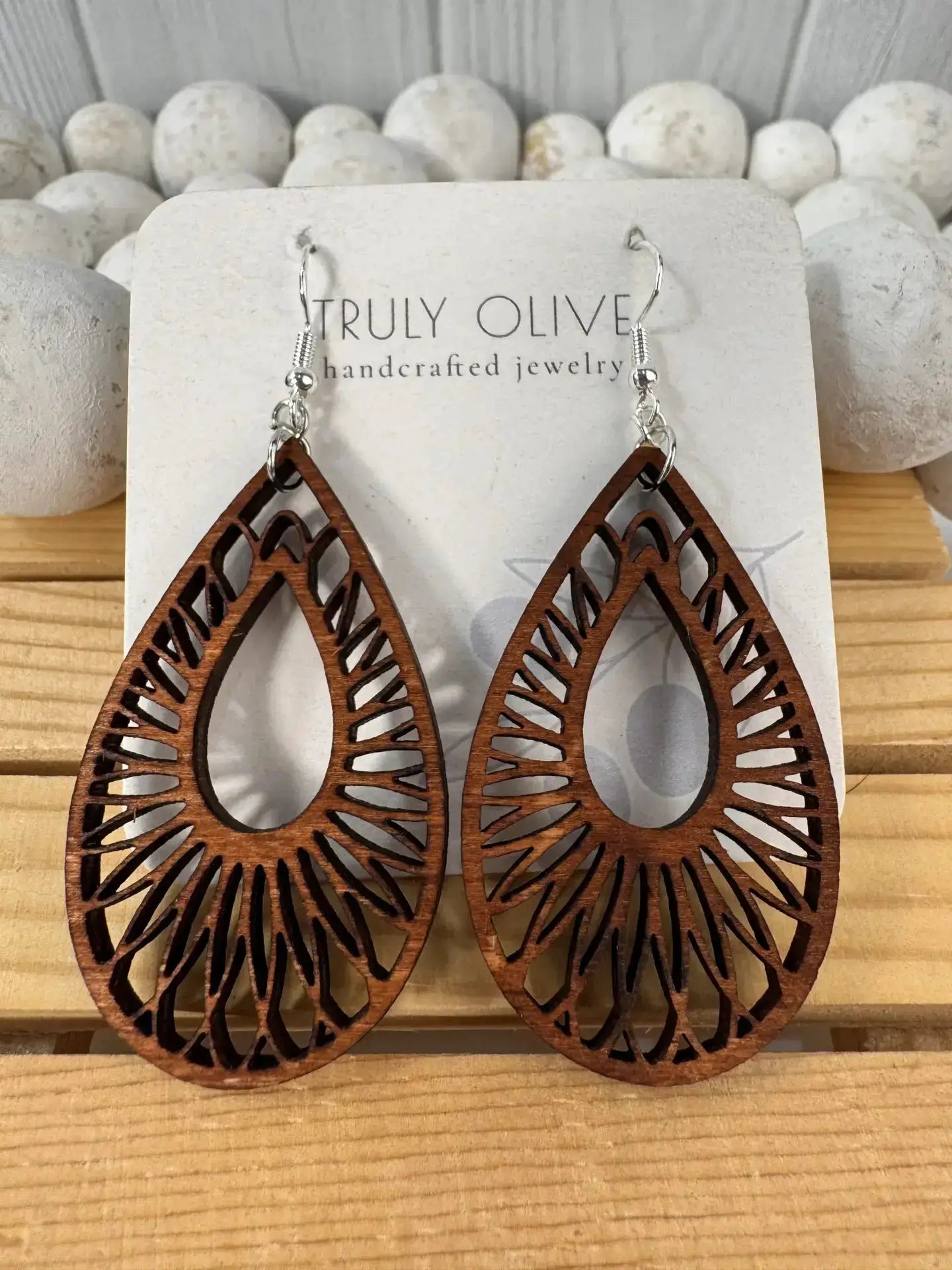Truly Olive Handmade Filigree Earrings - Earrings Dangle Earrings