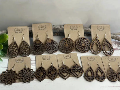 Truly Olive Natural Filigree Earrings - Earrings Dangle Earrings