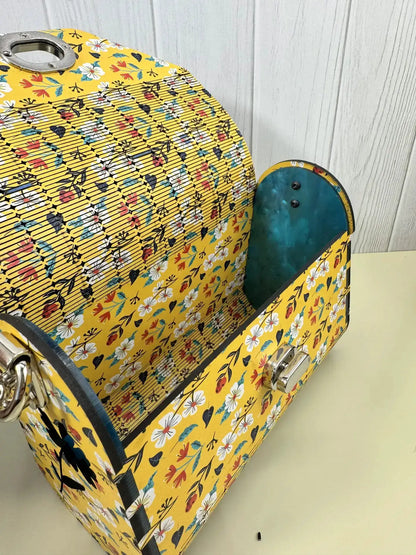 Truly Olive Bright Bloom Wood Clutch Yellow Floral Elegance - Clutch Bags Clutch Bag - Women's