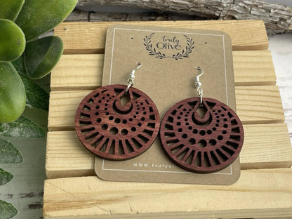 Truly Olive Lightweight Dangle Earrings in Geometric Shapes - Earrings Dangle Earrings