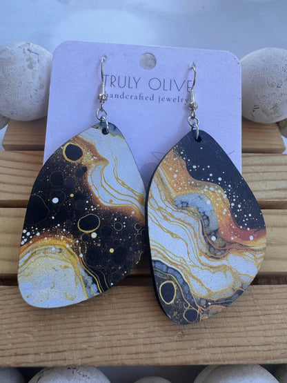 Truly Olive Elegant of Moon and Stars Dangle Earrings Large Circle Dangles - Earrings Dangle Earrings
