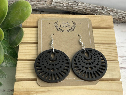 Truly Olive Lightweight Dangle Earrings in Geometric Shapes - Earrings Dangle Earrings