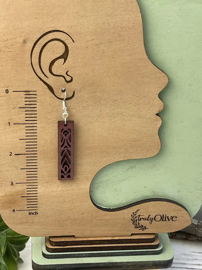 Truly Olive Lightweight Stunning Stacked Mandala Earrings - Earrings Dangle Earrings