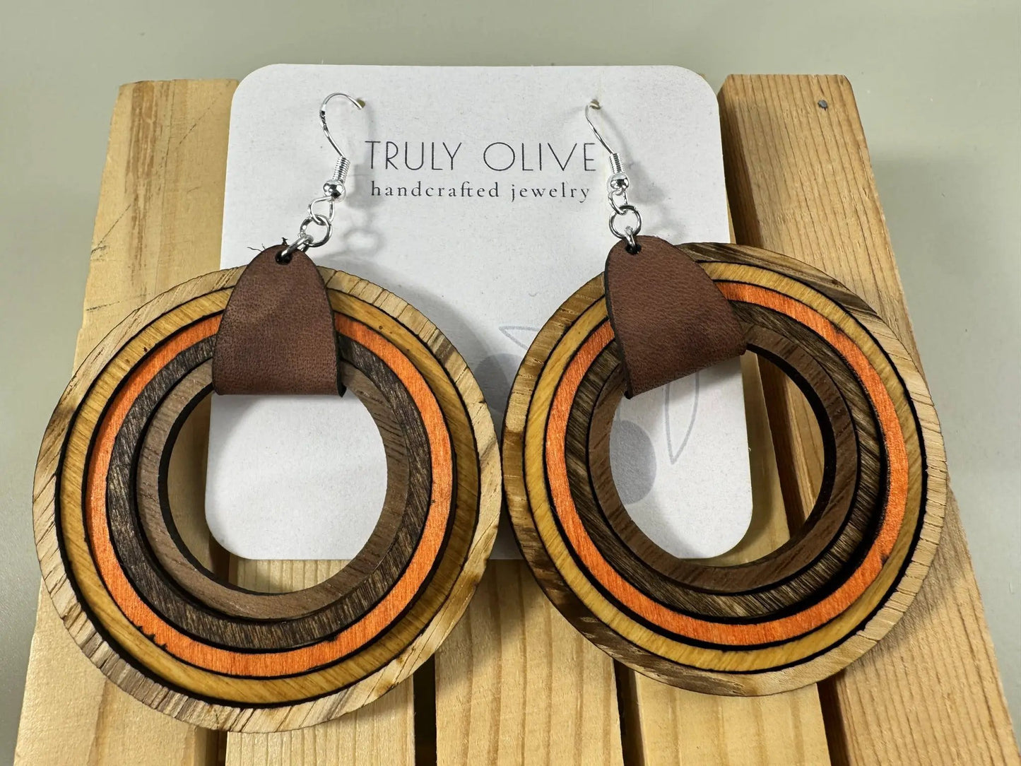Truly Olive Fall Inspired Nested Hoop Earrings - Earrings Dangle Earrings