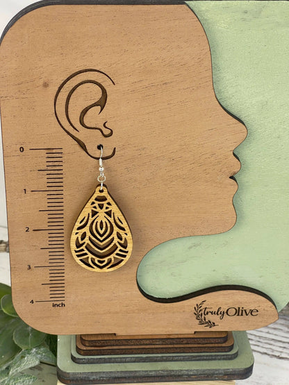 Truly Olive Enhance Your Style With Ornate Teardrop Earrings - Earrings Dangle Earrings