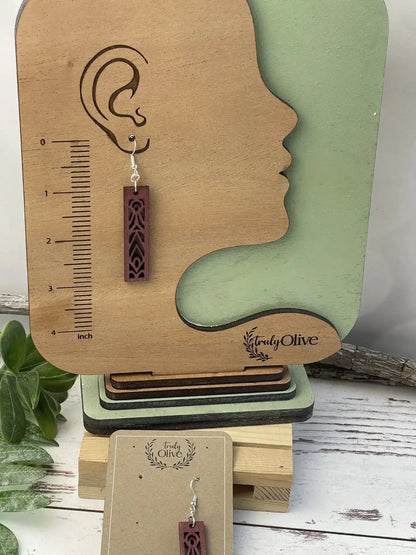 Truly Olive Lightweight Stunning Stacked Mandala Earrings - Earrings Dangle Earrings