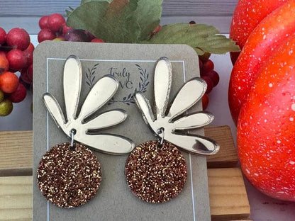 Truly Olive Cutest Fall Flair Tiered Circle Earrings - Earrings Dangle Earrings