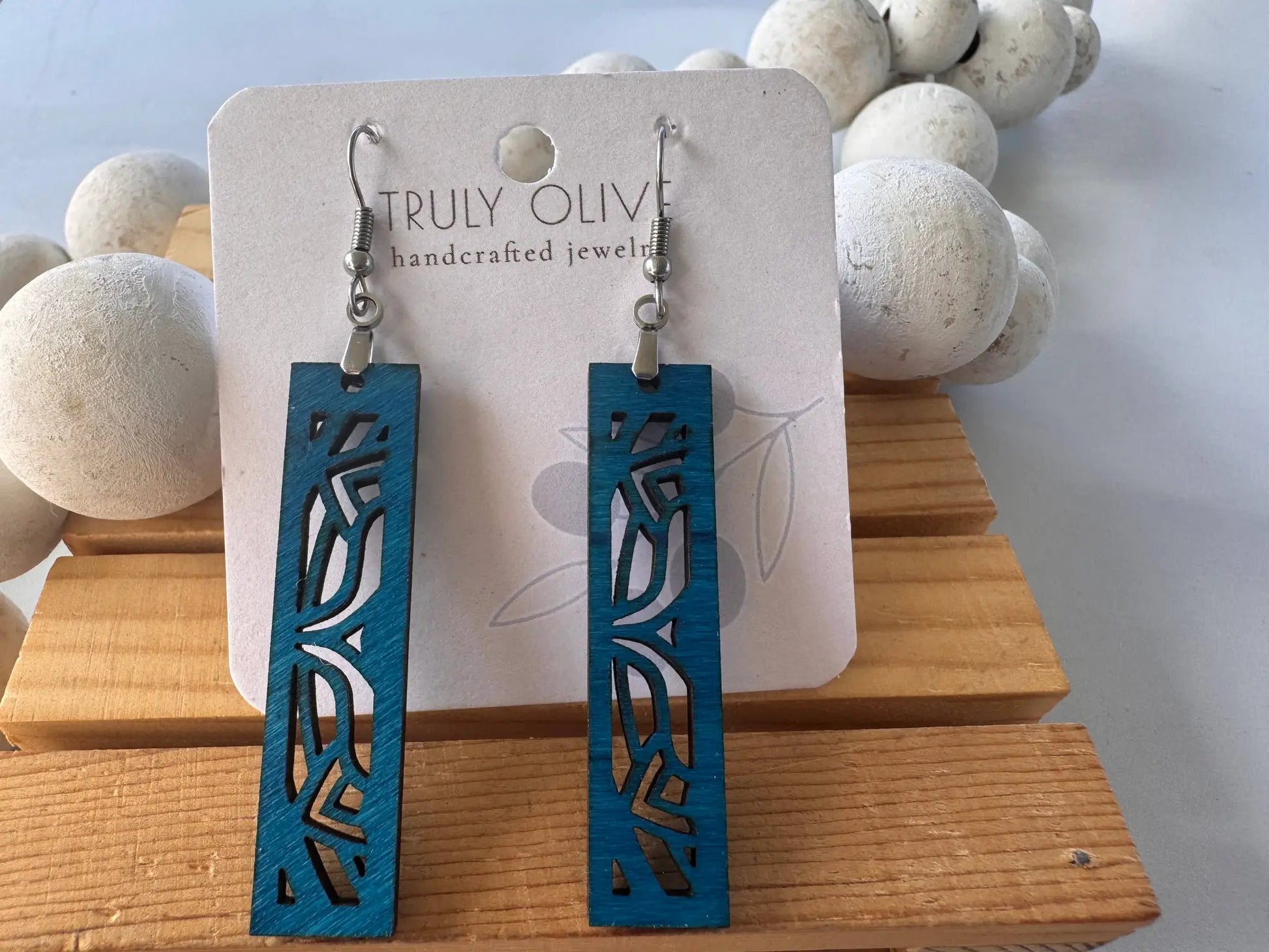 Truly Olive Discover the Stunning Rectangle Mandala Earrings - Earrings Dangle Earrings