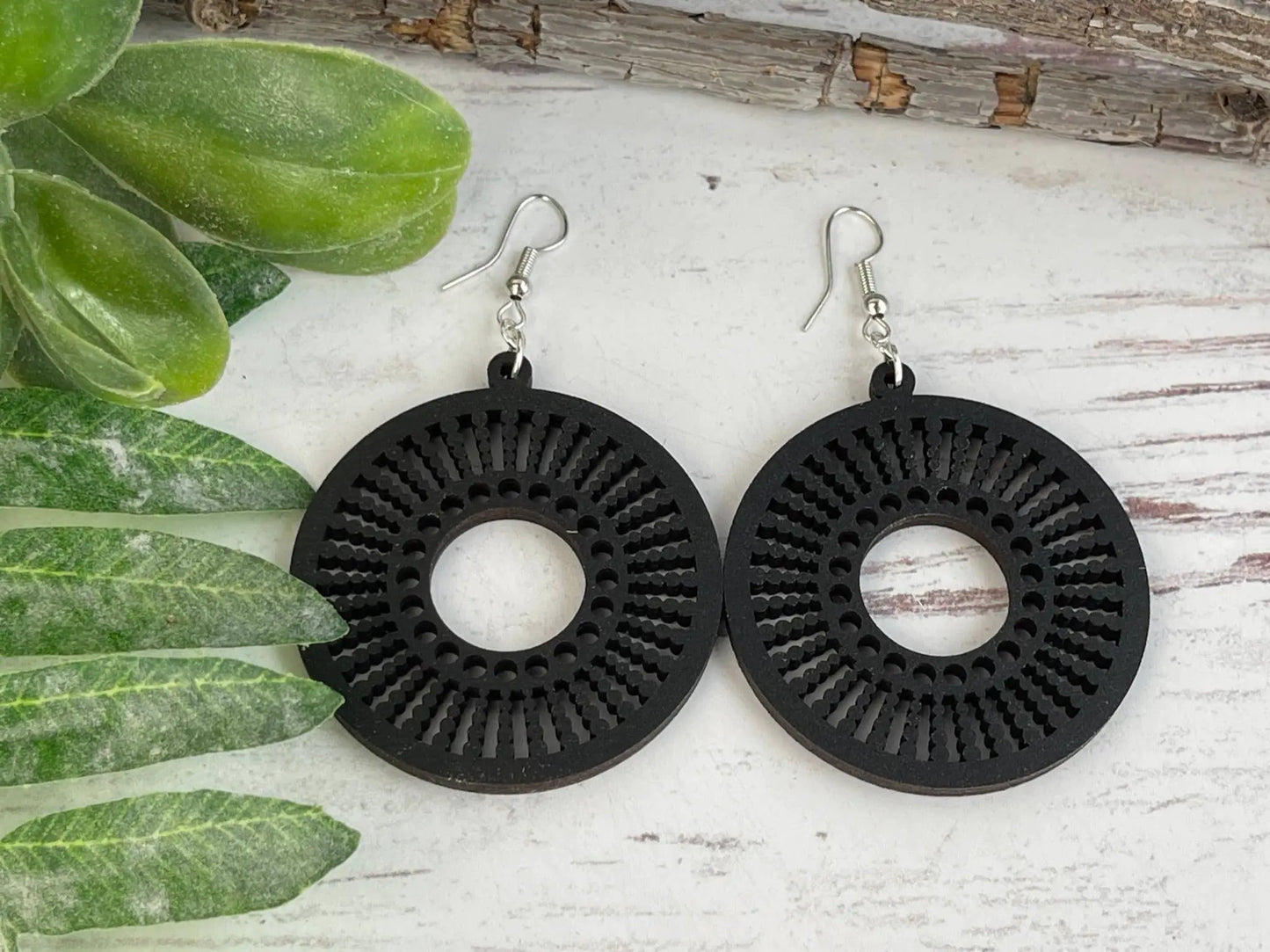 Truly Olive Quality Wood Handcrafted Lightweight Wood Earrings - Earrings Dangle Earrings