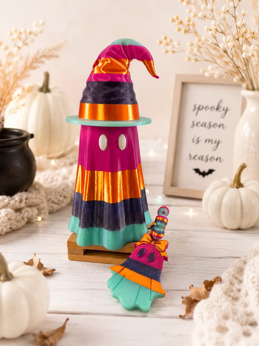 Truly Olive Halloween Ghost Can Cooler | Colorful Witch Hat Spooky Drink Holder Three Different SIzes - Can & Bottle Sleeves Can Coolers