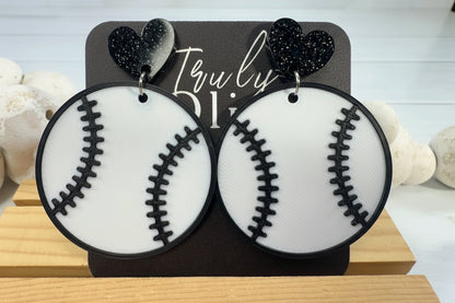 Truly Olive Team Color Baseball Earrings - Choose Your Team Color - Earrings Dangle Earrings
